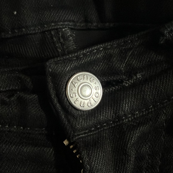 Acne Studios Bla Konst Max Stay Black Slim Fit Denim Jeans - Picture 7 of 9